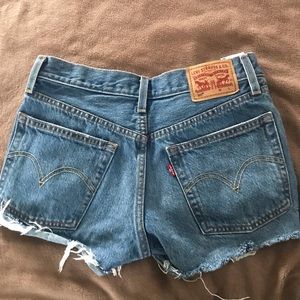 levi 501 denim shorts
